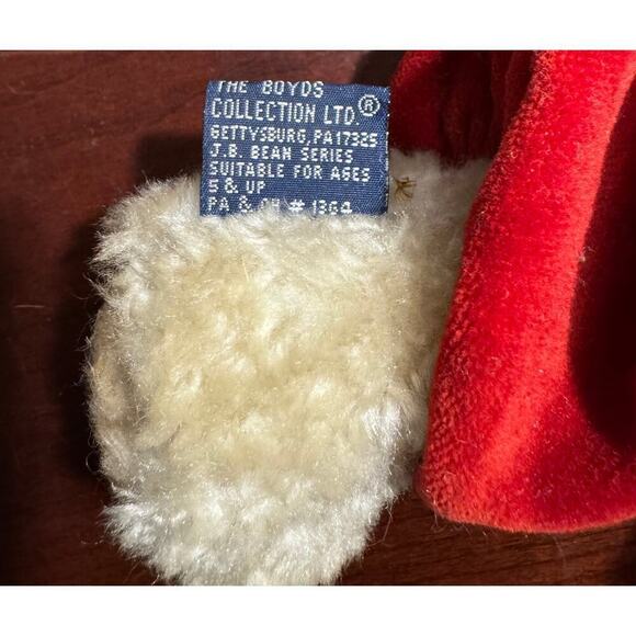 12" Boyds Bear Collection with Red Jumper Bow 1985-97 JB Bean Series - Picture 3 of 9